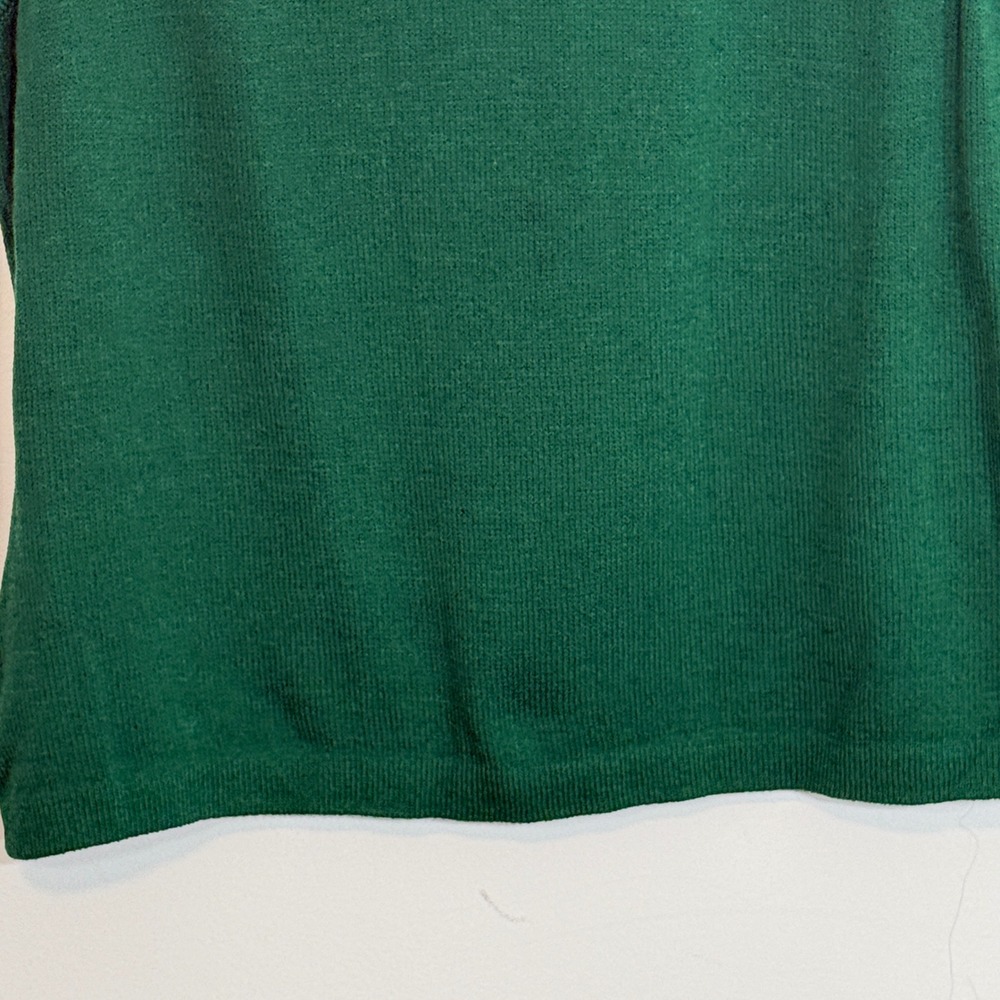 St. John Womens Shell M Green Santana Knit Sleeveless Mock Neck Career Casual - Picture 3 of 11